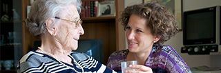 senior home care for elderly woman with alzheimer's